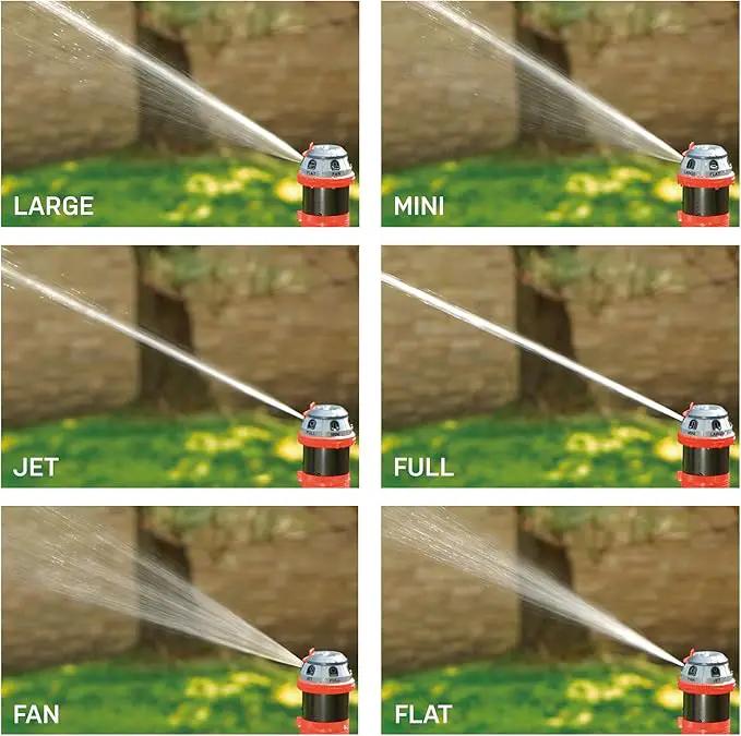 Eden Metal Adjustable 6-Pattern Rotary Gear Drive Garden Sprinkler Bundle with Oscillating Sprinkler for Yard by GreenHaven Gardens