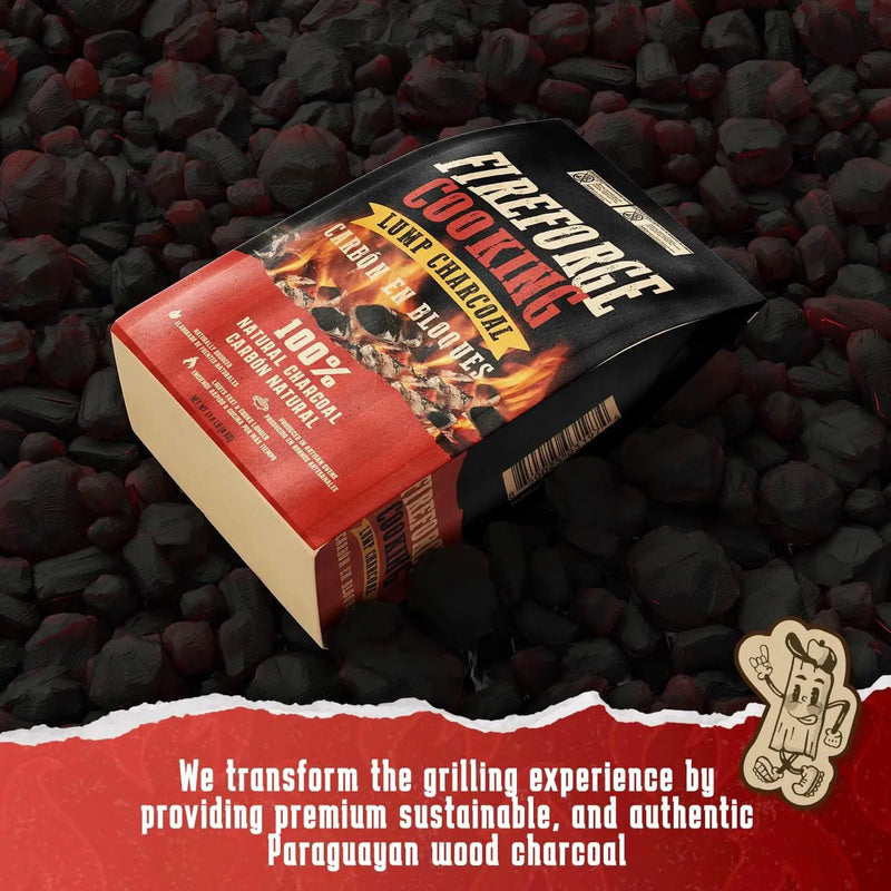 Premium Quality Wood Lump Charcoal for Grilling - 100% Natural Paraguayan Wood, Sustainable, Long-Lasting Lump Wood Charcoal for BBQs, Smokers, and Outdoor Cooking (8kg/17.6 lbs) by GreenHaven Gardens