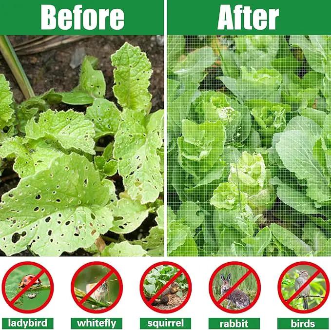 SnugNiture Garden Netting 10x33FT Ultra Fine Mesh Mosquito Netting Plant Covers, White Bird Netting Barrier Greenhouse Row Cover Protect Fruits Flower Vegetables from Birds Deer & Squirrels by GreenHaven Gardens
