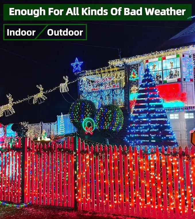 750 LED 246FT Christmas Lights Outdoor, Super Long Waterproof Christmas String Lights with 8 Modes, Christmas Tree Lights with Timer Memory for Fence Garden Xmas Wedding Party Decor Red by GreenHaven Gardens
