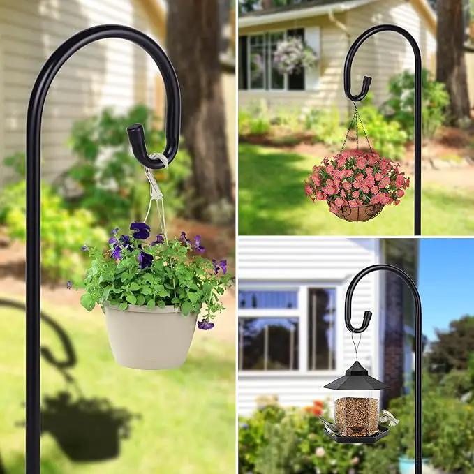 Shepherd-Hooks Adjustable for Bird-Feeder Lantern Plant-Hook Garden-Stake - Plant Stand Hanger for Outdoor Flower Basket, Bird Feeder Hanger Weddings Décor by GreenHaven Gardens