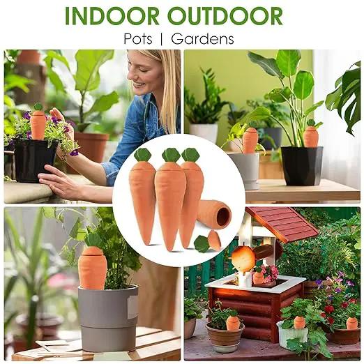 Terracotta Watering Spikes 4 Pcs – Eco Self‑Watering Stakes for Wine Bottles, Slow‑Release Watering System for House & Garden by GreenHaven Gardens