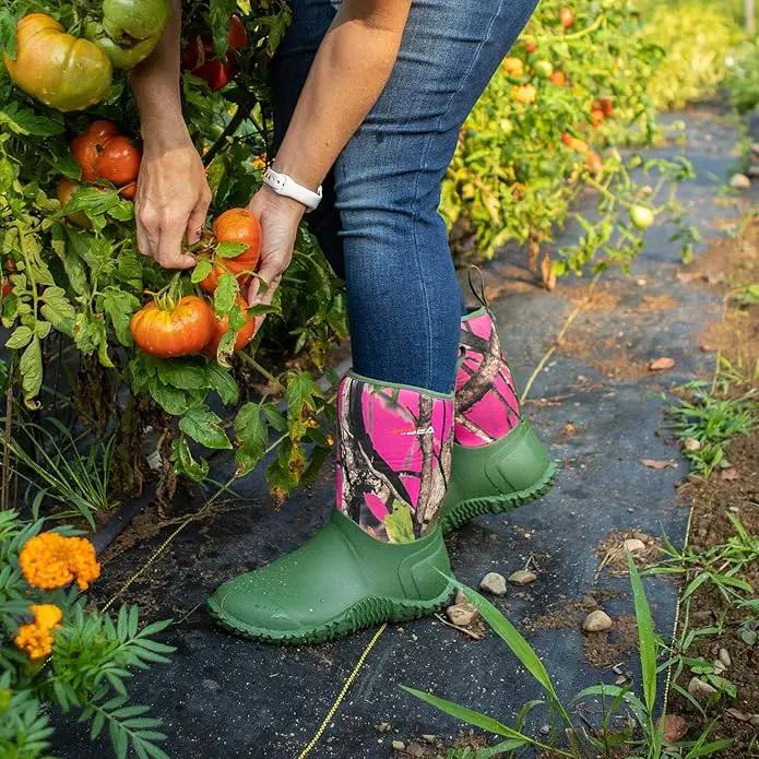 HISEA Women's Rubber Garden Boots Waterproof Insulated Yard Gardening Shoes Mid Height for Mud Working Outdoor by GreenHaven Gardens