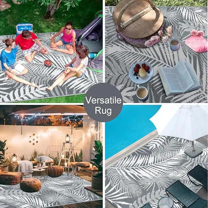HiiARug Outdoor Plastic Straw Rug - 6x9Ft Waterproof Reversible Patio Mat for Deck, Beach, RV, Camper, Backyard by GreenHaven Gardens