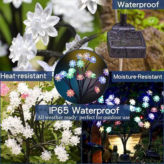 TONULAX Solar Garden Lights - Upgraded Landscape Tree Lights with Larger Solar Capacity, Decorative Light Outdoor for Pathway, Patio, Front Yard Decoration(4 Pack) by GreenHaven Gardens