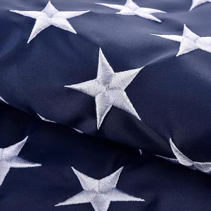 American Flag 5x8 FT, US Flag USA High Wind with Embroidered Stars, Sewn Stripes, Brass Grommets, Durable USA Flag Outdoor Outside by GreenHaven Gardens