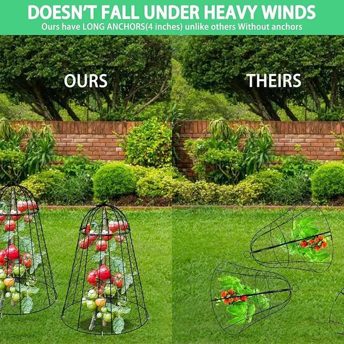Garden Cloches for Plants Extra Large Sapbontchi Garden Cloche Chicken Wire Cloche for Plants Cages Cover Plant Protectors from Animals in Outdoor Vegetable Garden Set of 6 Plant Cloche 20" H x 12" D by GreenHaven Gardens