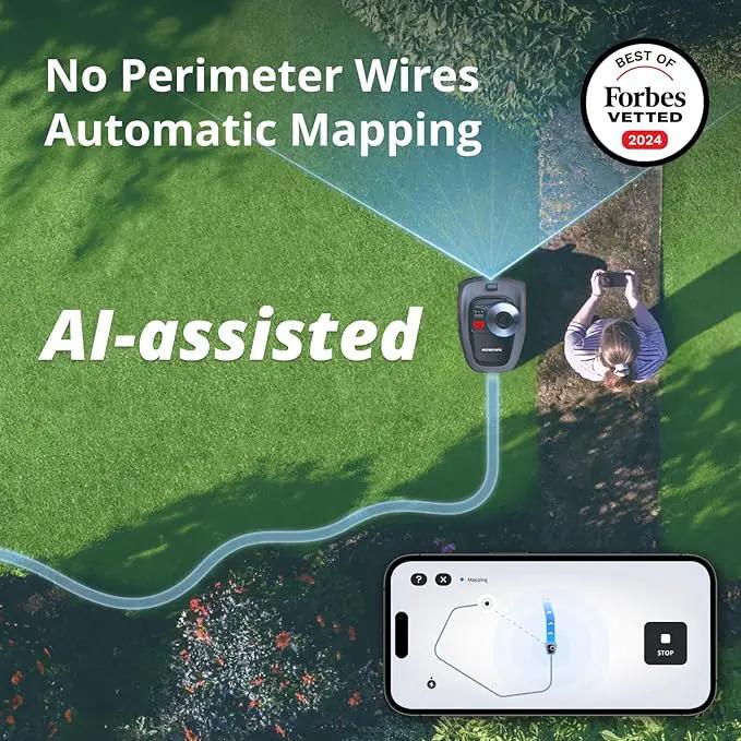 Segway Navimow i110N Robot Lawn Mower Perimeter Wire Free 1/4 Acre RTK+Vision Robotic Lawnmower, AI-Assisted Mapping, Virtual Boundary, APP Control, 58dB(A) Quiet, Multi-Zone Management by GreenHaven Gardens