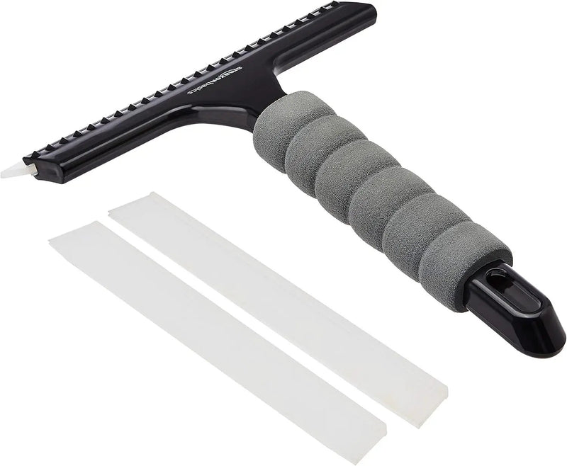 Amazon Basics Window Squeegee with Handle for Car Windows, Glass, Mirror, Black by GreenHaven Gardens
