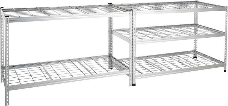 Amazon Basics 4000IBS Heavy Duty Adjustable Storage Shelving Unit, 5 Shelf, High-Grade Aluminum, Silver, 60 x 24 x 78 Inch by GreenHaven Gardens