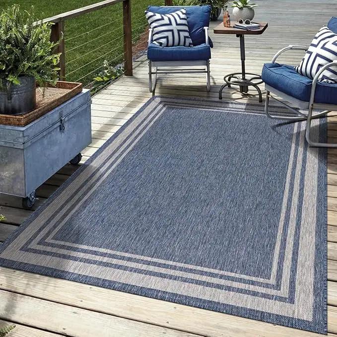 Keen Home Design Terrace Outdoor Area Rug - 6x9 Washable Indoor/Outdoor Rug for Patio, Kitchen, Balcony, Beach, Garden, Deck and Porch, Size: 6'x8'10" by GreenHaven Gardens