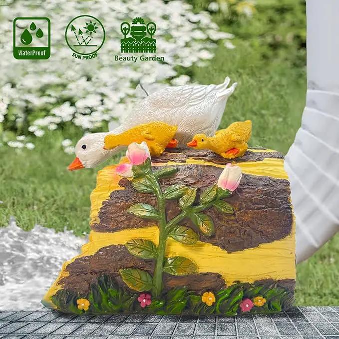 Ducks Gutter Downspout Extension Statues, Garden Decoration, Resin Animal Statue, 3"x4" Downspout Splash Block, Outdoor Decor by GreenHaven Gardens