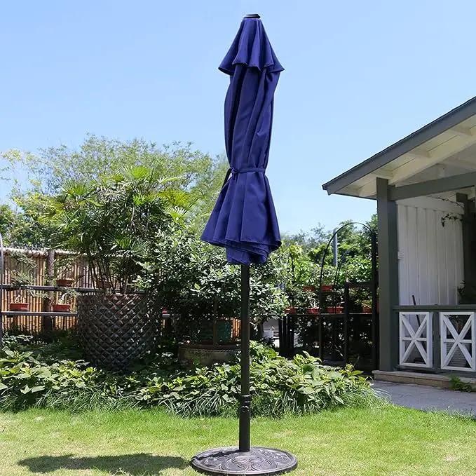 Sunnyglade 9' Patio Umbrella Outdoor Table Umbrella with 8 Sturdy Ribs (Navy Blue) by GreenHaven Gardens