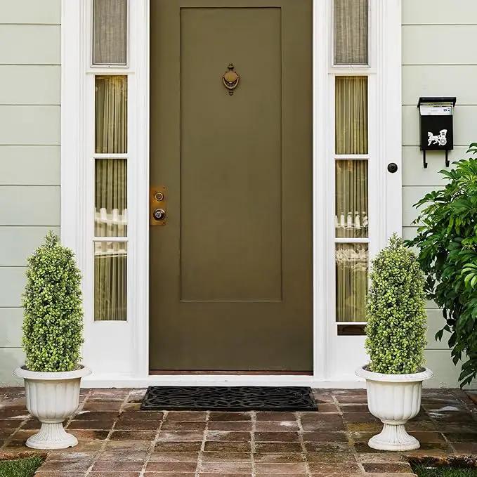 3ft Artificial Boxwood Topiary Trees (Set of 2) - UV Resistant Faux Plants for Outdoor/Indoor, Realistic 36in Fake Bushes and Shrubs for Front Porch, Planter, Patio - Low Maintenance & Evergreen by GreenHaven Gardens