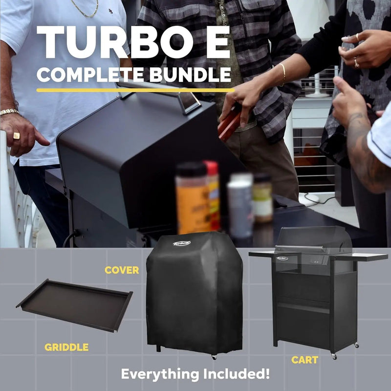 Turbo E Outdoor Electric Grill by PLUGNGRILL - High-Power 1700W Infrared Grill Technology - 24-Inch Smart BBQ Grill with Probe & Digital Display for Precise Cooking & Searing (Turbo E Complete Bundle) by GreenHaven Gardens