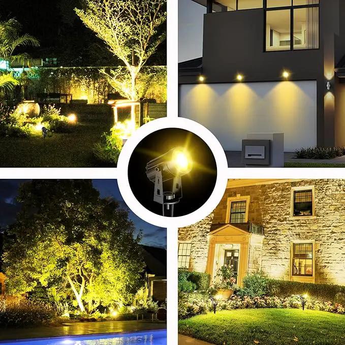 T-SUN Solar Spotlights, 4-in-1 Solar Landscape Spot Lights Outdoor Waterproof Auto ON/Off 5W Separate Solar Panel LED Lights, Solar Lights for Garden, Yard, Driveway, Pool Area(Warm White-3000K) by GreenHaven Gardens