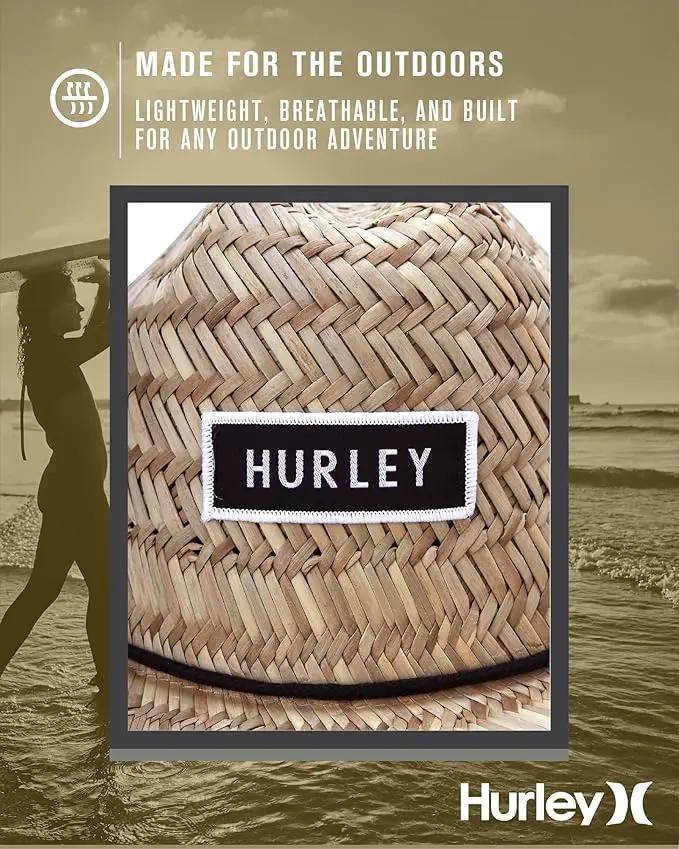 Hurley Men's Straw Hat - Bayside Lifeguard Straw Sun Hat by GreenHaven Gardens