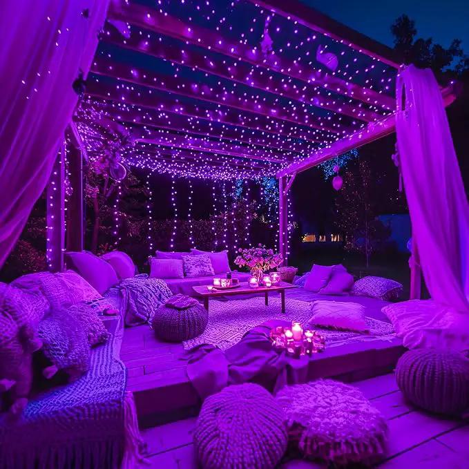 JMEXSUSS 400 LED Halloween Lights, 8 Modes Purple String Lights Indoor,132ft Purple Lights Outdoor Waterproof for Halloween, Christmas,Party,Xmas Tree Lights Decor, EXS-S-0400-R by GreenHaven Gardens