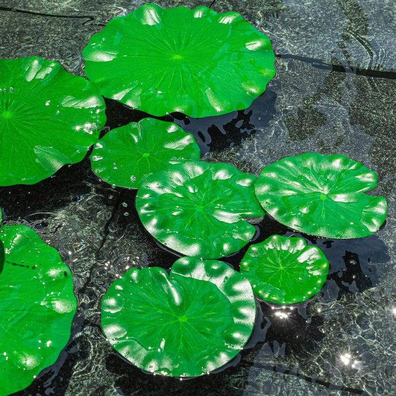 Floating Lily Pads for Ponds, 6Pcs Realistic Lily Pads Leaves Artificial Floating Foam Lotus Leaves Plastic Foam Water Lily Pads Foliage Pond Decor for Pond Pool Koi Fish Patio Aquarium by GreenHaven Gardens