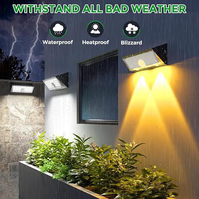 JSOT Solar Motion Lights Outdoor, 4 Modes Motion Sensor Lights Outdoor Waterproof IP65, 38LED Bright Wall Security Lighting for Outside Garage Garden Fence - Cool White 6Pack by GreenHaven Gardens