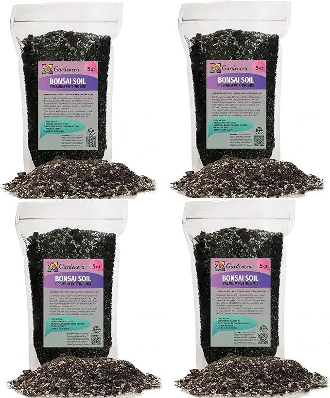 Bonsai Soil Premium Potting Mix - 20 Quart - Trusted by Bonsai Enthusiasts for Exceptional Results and Healthier Trees (4 Bags of 5 Quart) by GreenHaven Gardens