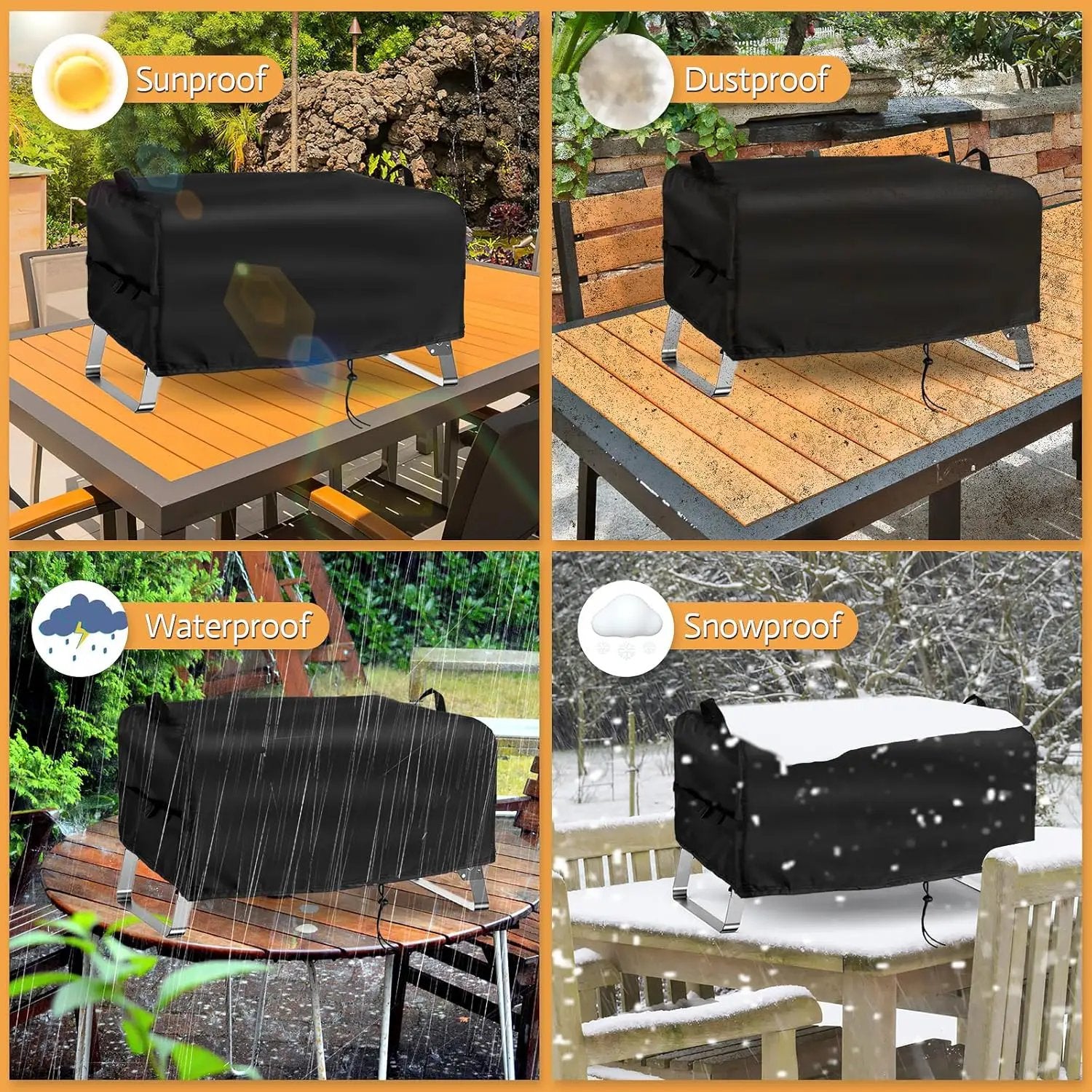 Kingling Grill Cover Fits for NXR 3 Burner Portable Gas Grill, 25 inch Waterproof Outdoor Grill Cover Barbecue Cover (Cover Only) - 25" L x 18" W x 15" H by GreenHaven Gardens
