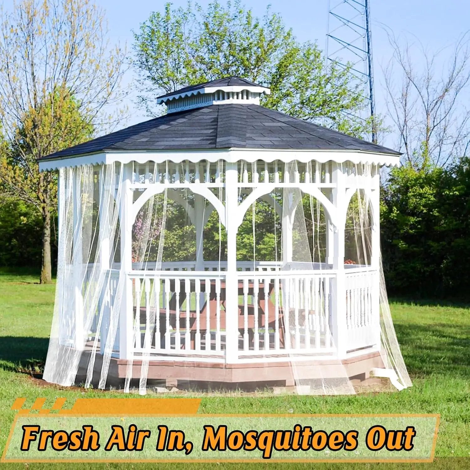 33x10ft Large Mosquito Net, Mesh Netting for Garden Skin and Plants Protection, Patio Bird Bug Screen, White by GreenHaven Gardens