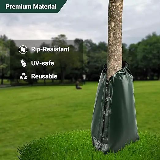 Tree Watering Bags 20 Gallon, Slow Release Gator Bags for Trees, Durable PVC Tree Drip Irrigation Bags with Heavy Duty Zipper, Deep Root Targeting - 10 Pack by GreenHaven Gardens