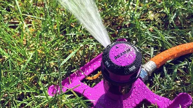 Dramm ColorStorm Gear Drive Sprinkler on Heavy Duty,Durable Metal Base, 4 Patterns, Ideal for Small, Medium & Large Areas with Pass Through Feature, Blue, 40 Foot Diameter by GreenHaven Gardens