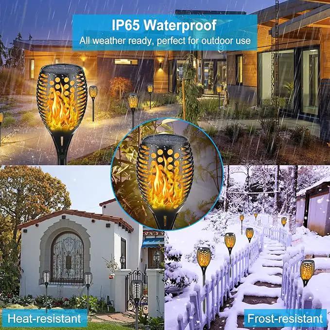 Aityvert Solar Lights, 43" Flickering Flames Torch Lights Outdoor Waterproof Landscape Decoration Lighting Dusk to Dawn Auto On/Off Security Flame Lights for Yard Garden Pathway Driveway (8 Pack) by GreenHaven Gardens