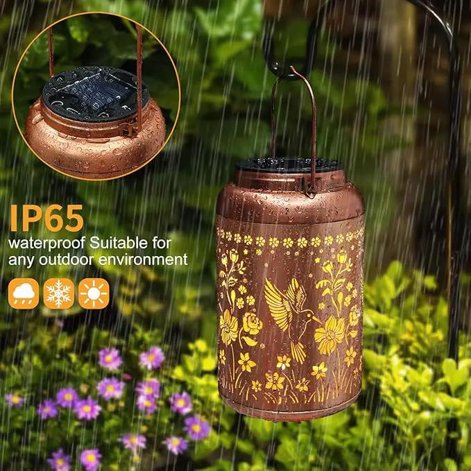 Solar Lanterns Outdoor Waterproof Hummingbird Garden Decor Mothers Day Gifts for Women Mom Grandma Hanging Solar Lights Metal Solar Decoration Outside for Yard, Backyard, Patio Deals by GreenHaven Gardens