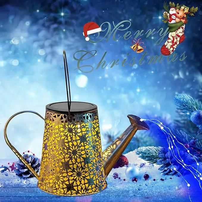 Solar Watering Can Lights,Large Retro Metal Hanging Solar Lights Outdoor Waterproof, Gardening Mother's Day Gifts for Mom Grandma Women Birthday, Garden Decor Yard Light Outside for Porch Patio by GreenHaven Gardens