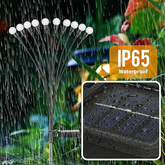 Solar Lights Outdoor (2 Pack-20 LEDs)，Waterproof Garden Fairy Swaying Firefly Lights ，Gifts for Outdoor Decorations，Suitable for Patio, terraces, lawns and Paths by GreenHaven Gardens