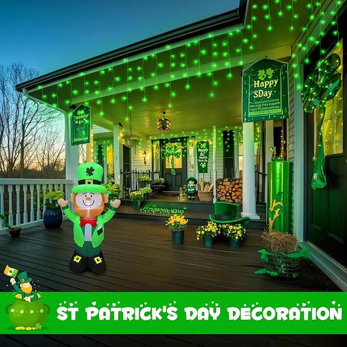 JMEXSUSS 400 LED 38.8F Green Icicle Lights for St Patricks Day Decorations, Green Christmas Lights Indoor Outdoor, Green String Icicle Lights for House Fireplace Party Yard Decoration by GreenHaven Gardens