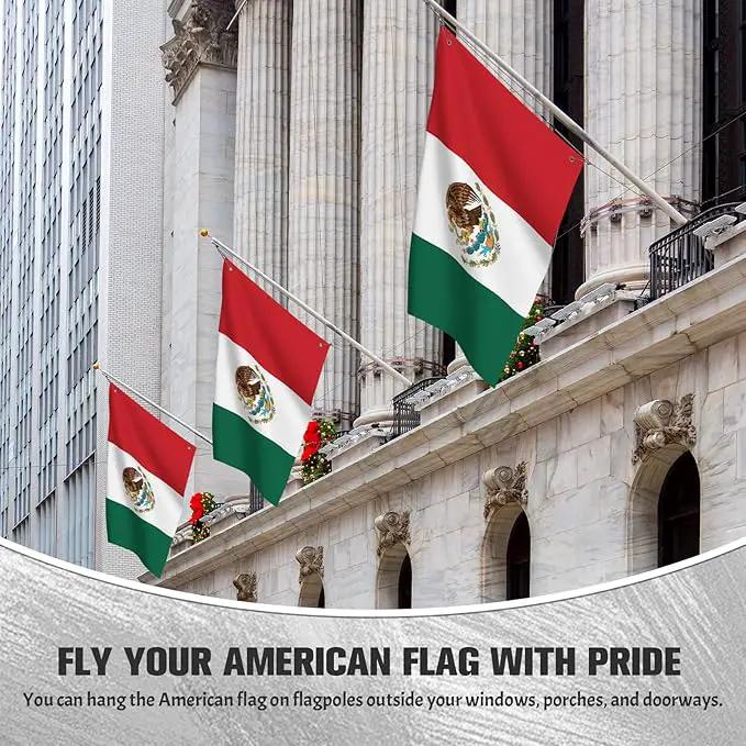 Mexico Mexican Michoacan Flag Garden Yard House 2x3 ft Flags Double Sided Print Banner Indoor Outdoor Party Home Decorations for Boat Dorm House Balcony by GreenHaven Gardens