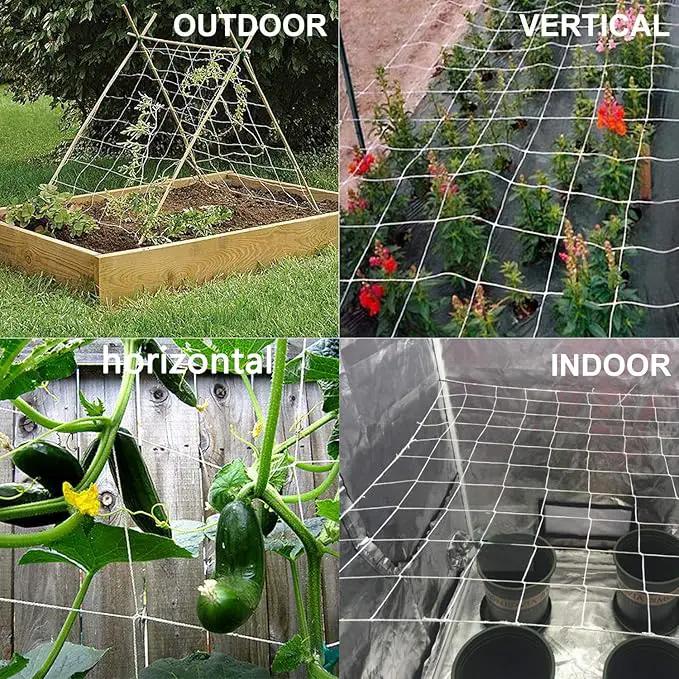 All-Weather Trellis Netting Mesh Plant Garden Vine Growing Flexible String Net by GreenHaven Gardens