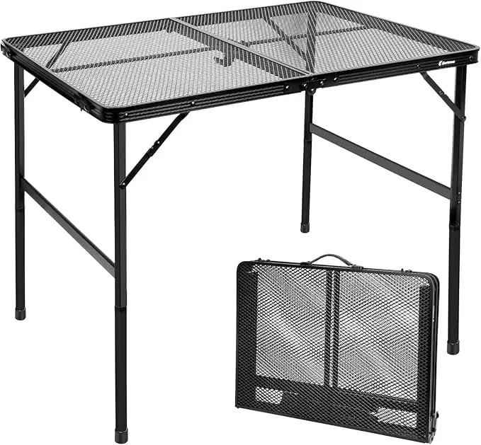 Folding Table, Easy for Storage, Compact and Portable Picnic Table for Grill, Outdoor Camping, Garden, Patio, Dining, BBQ, Party, Market, 3Ft (Medium, Black) by GreenHaven Gardens