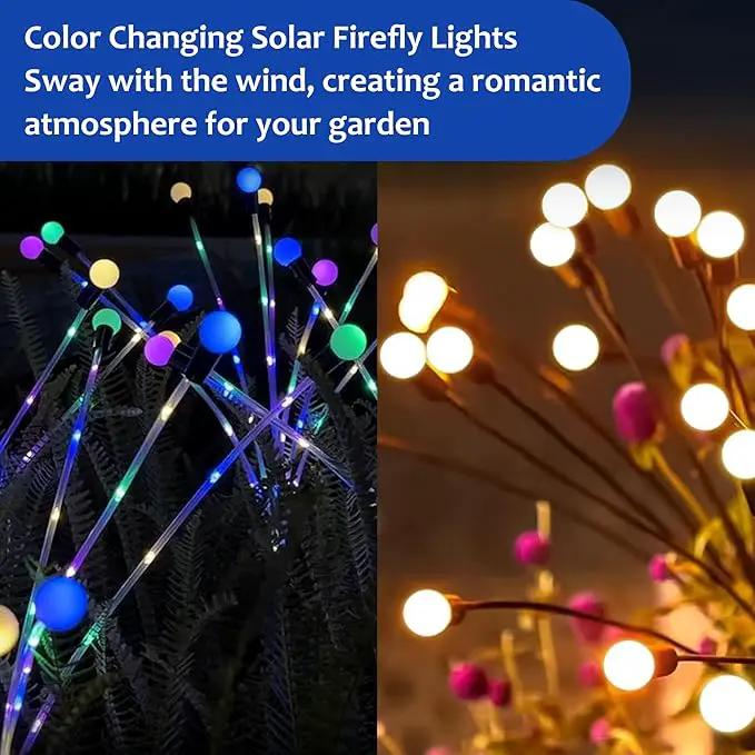 Zavothy Solar Garden Lights, Christmas Decorations Solar Fairy Lights Outdoor Waterproof, 4 Pack 32LEDs Sway by Wind, Dancing Fireflies Lights for Garden Decor Yard Patio Pathway Decoration by GreenHaven Gardens