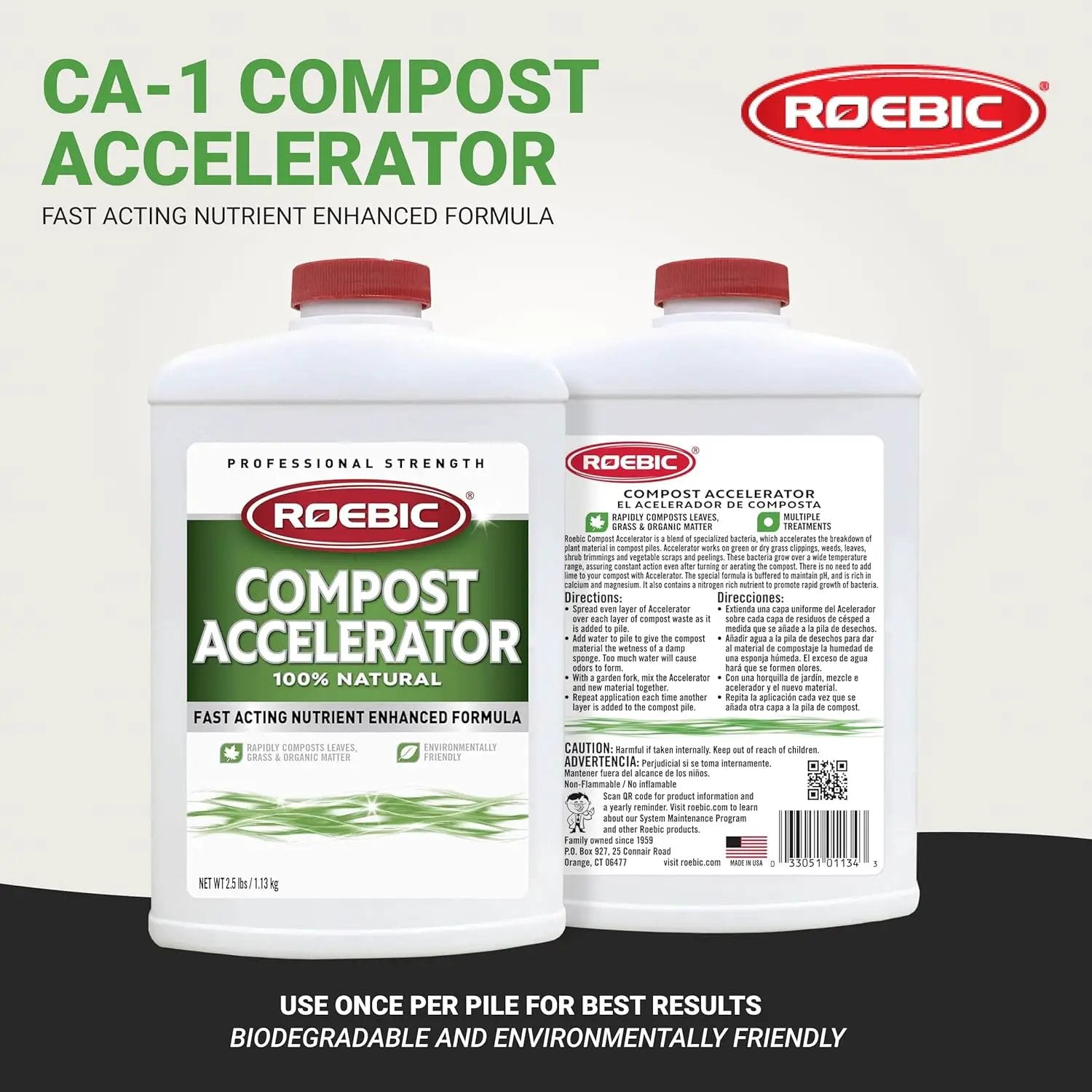 Roebic CA-1 Bacterial Compost Accelerator: 2.5 pounds, for faster composting by GreenHaven Gardens