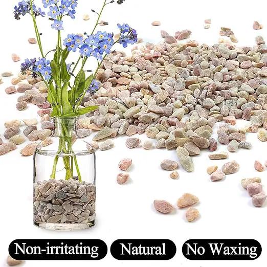 5lbs Peach Pebbles for Plants, 3/8inch Small Rocks for Succulent Cactus Plants, Natural Polished Pebbles, River Rocks for Plants, Vases, Garden