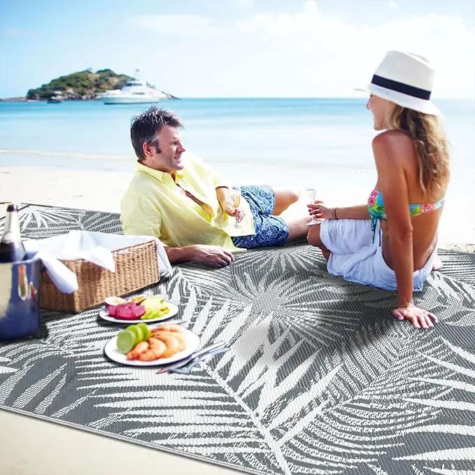 HiiARug Outdoor Plastic Straw Rug - 6x9Ft Waterproof Reversible Patio Mat for Deck, Beach, RV, Camper, Backyard by GreenHaven Gardens