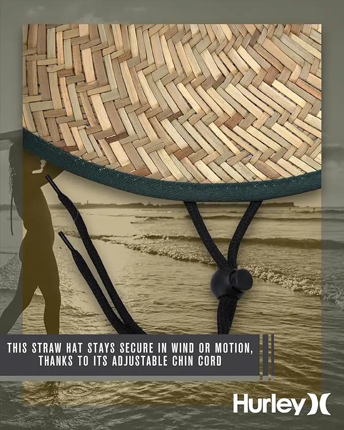 Hurley Men's Straw Hat - Bayside Lifeguard Straw Sun Hat by GreenHaven Gardens