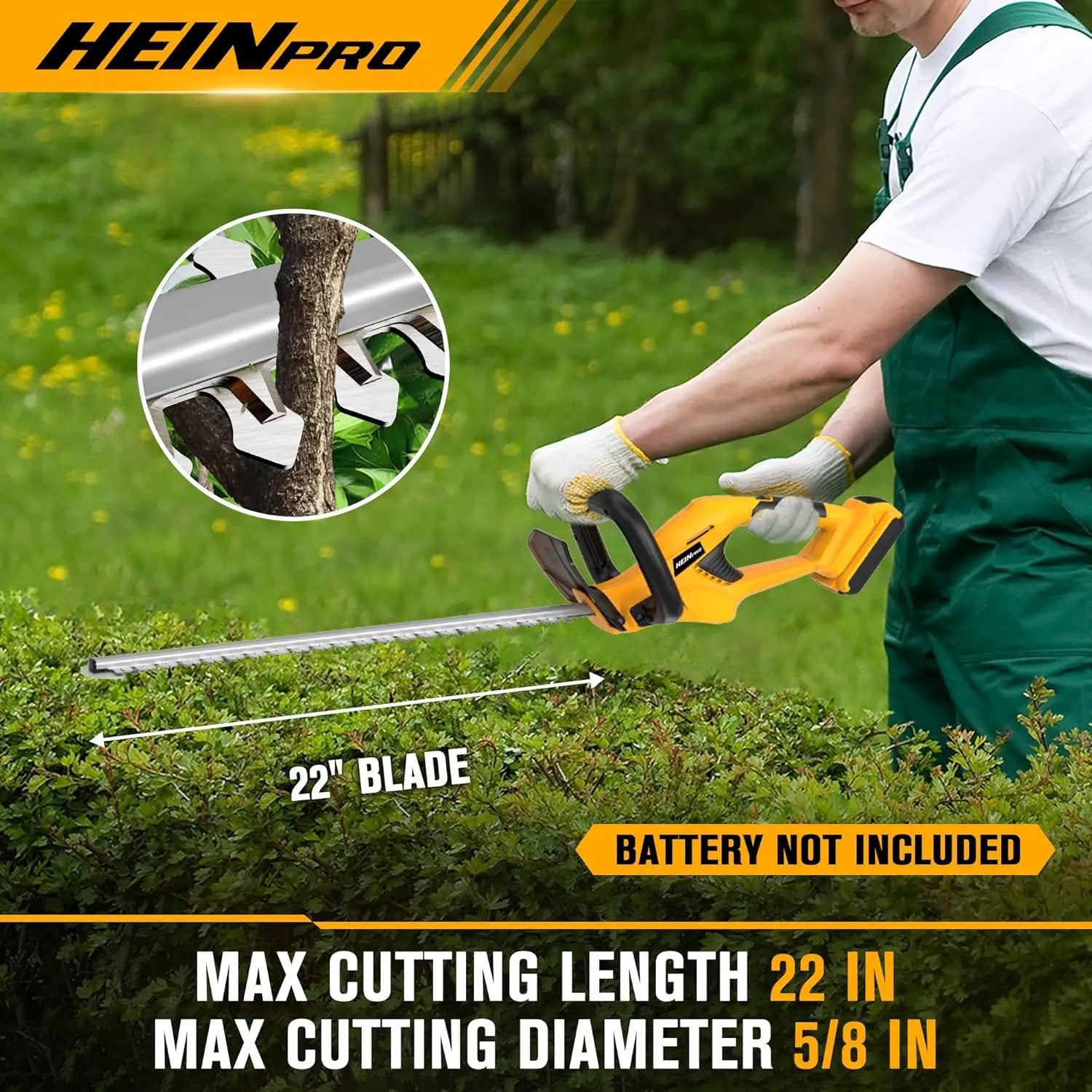 20V Cordless Leaf Blower and 22 Inch Hedge Trimmer Combo Compatible with DEWALT 20V MAX Battery (Battery not Included) by GreenHaven Gardens