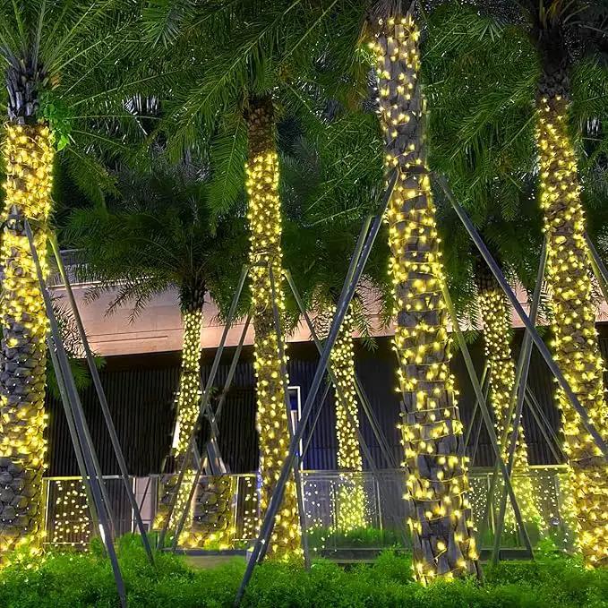 Outdoor String Lights, 1000 LED 328Ft Christmas Light with Remote, 8 Lighting Modes, Powered Plug for Wedding Party Garden Tree Yard Indoor Decorations by GreenHaven Gardens