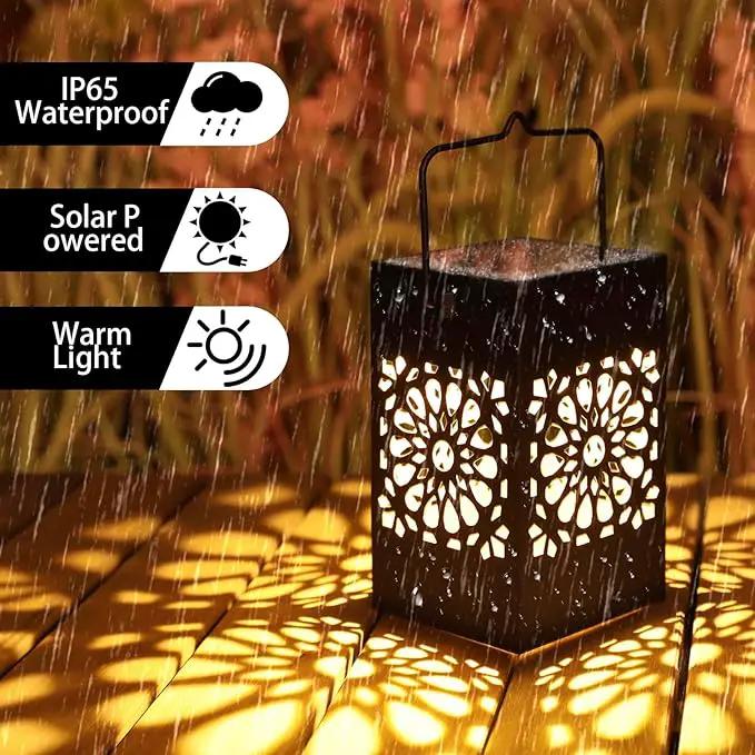 2PACK Solar Lanterns Hanging IP65 Waterproof Solar Lights Outdoor Garden Light Decorative Landscape Lighting for Garden Patio Courtyard Lawn for Yard Tree Fence by GreenHaven Gardens