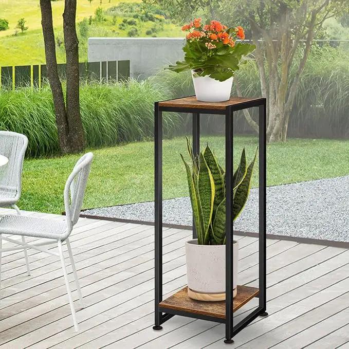 Plant Stand Indoor, 31.5'' Tall Wood Plant Stands Heavy Duty Pedestal Stand for Indoor Outdoor, Modern Corner Flower Stand for Patio, Living Room, Balcony by GreenHaven Gardens