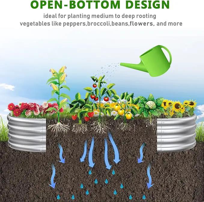 6x2.3x1ft Raised Garden Bed for Flowers, Outdoor Raised Planter Box, Backyard Raised Garden Bed for Plant by GreenHaven Gardens