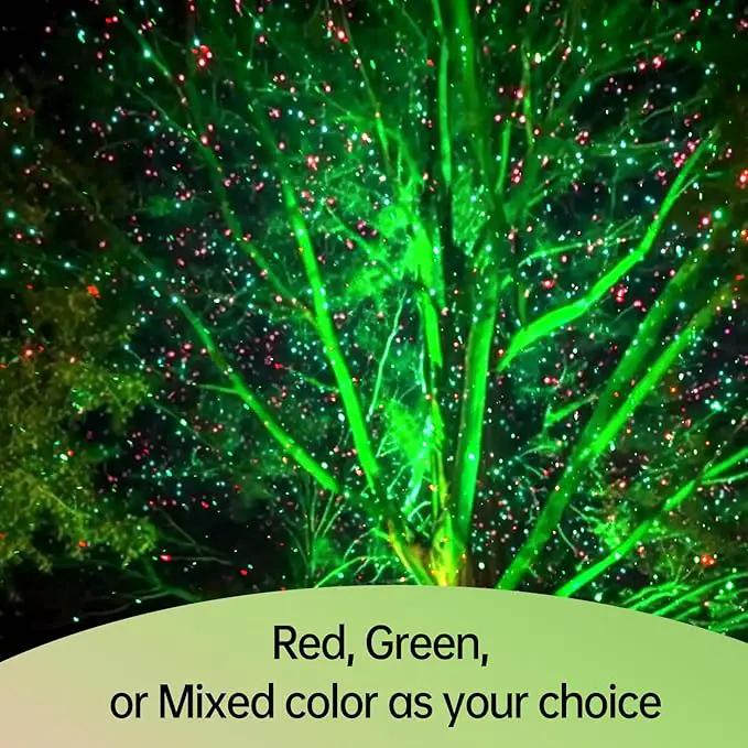 Christmas Projector Lights Outdoor, Motion Laser Star Shower, Bliss Lights with Remote Control, Waterproof, Firefly Decor for Tree Yard Garden Home, Red Green Holiday Party Landscape Decoration (RG) by GreenHaven Gardens