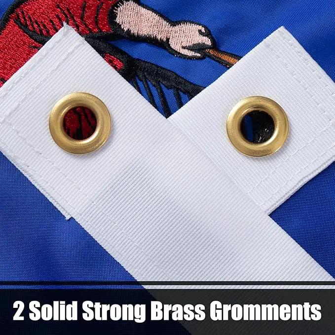 TOPFLAGS Wisconsin Flag 4x6 Outdoor WI State Flags Embroidered Longest Lasting Heavy Duty Polyester Stronger Brass Grommets 4 Stitched Hemming Perfect for Outside by GreenHaven Gardens