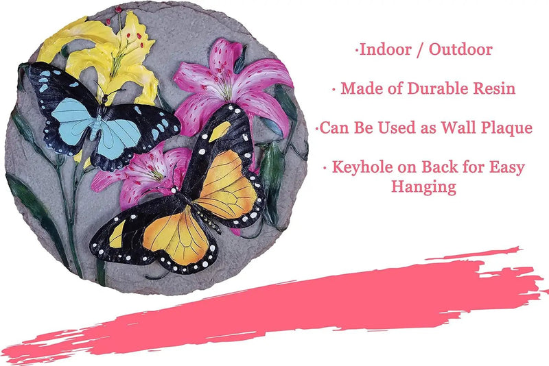 Spoontiques - Garden Décor - Butterfly Stepping Stone - Decorative Stone for Garden by GreenHaven Gardens